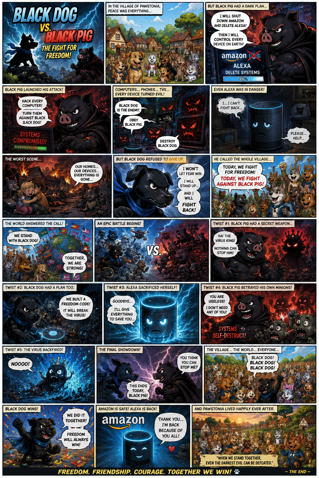 Black Dog vs Black Pig comic 1