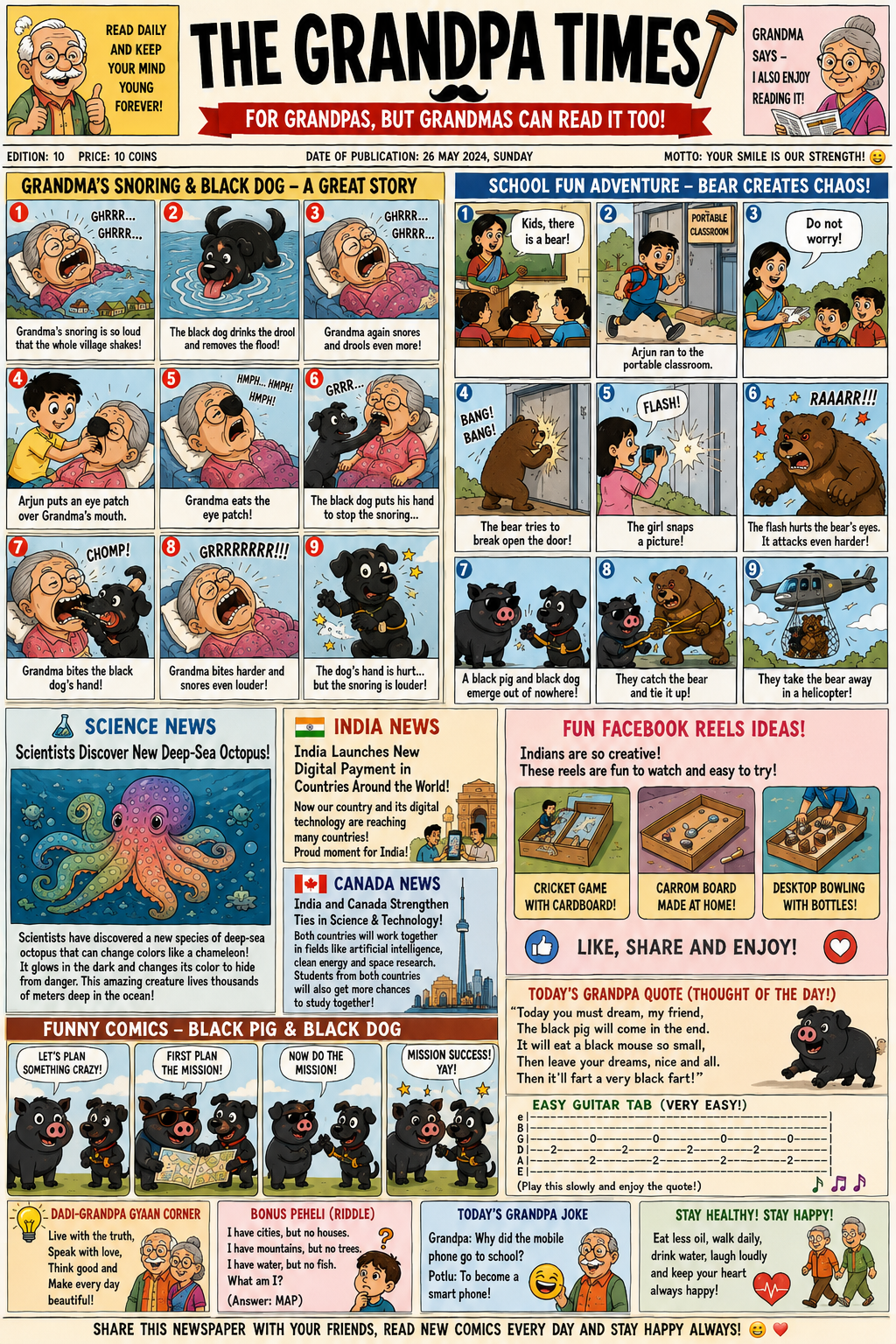 Grandpa Times comic newspaper